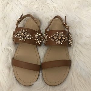 BCBG jeweled sandals